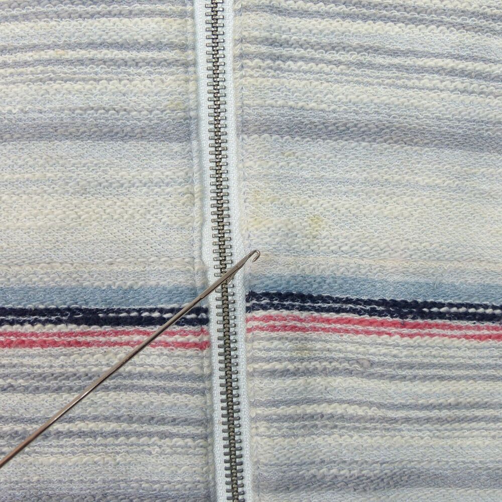 Vissla Hoodie Mens L Storm Gray Striped Foghorn Zip French Terry Surf Beach FLAW - Picture 9 of 16